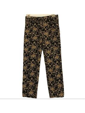 Lauren Ralph Lauren Cropped Pants Straight Leg Pockets Floral Petite Size 4